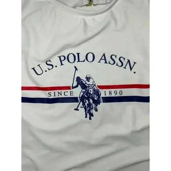 U.S. POLO ASSN Red White Blue Logo Swimsuit Size XL 15-17 - Picture 4 of 6